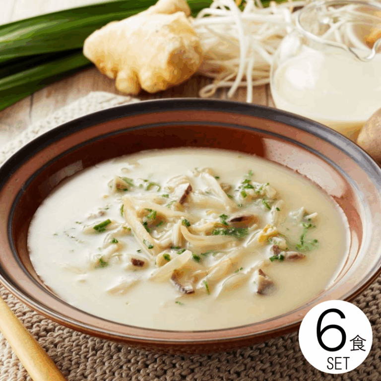 きのことニラのまろやか豆乳スープ（6食セット）
