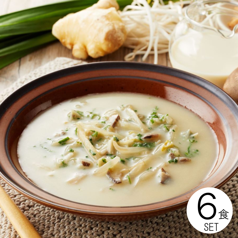 きのことニラのまろやか豆乳スープ（6食セット）