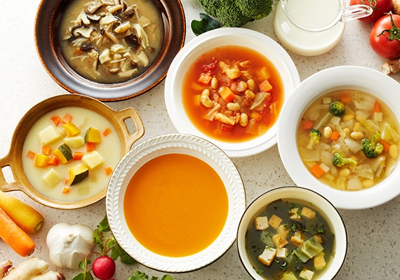 野菜の栄養素を効率的に摂れるスープスタイル」